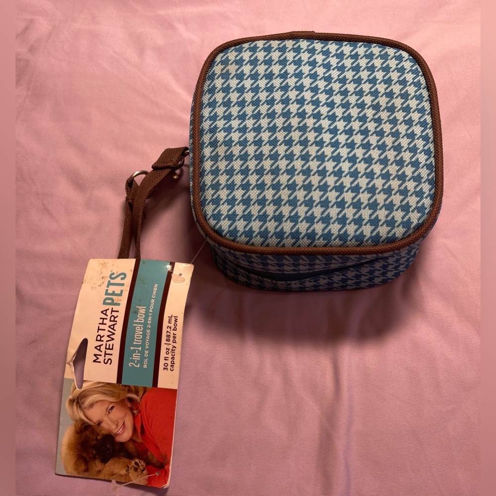 Martha Steward 2 in 1 Foldable Travel Pet Bowl Set NEW - Picture 11 of 12